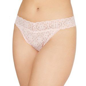 3 Pairs of Jenni Intimates Plus Lace Thong Panties One Size Fits 1X -3X